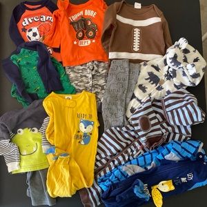 6-9Mo Baby Boy Outfit Lot Sport Truck Woodland LOT
